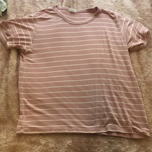 Pink striped brandy Melville tshirt